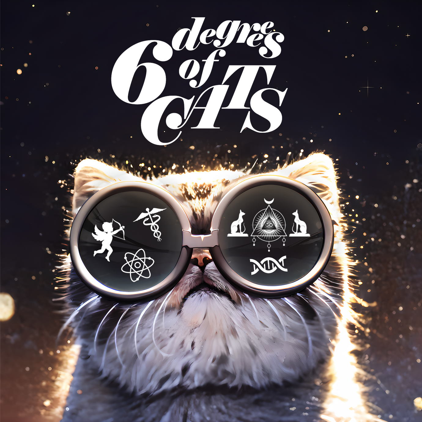 6 Degrees of Cats - Podcast Key Art